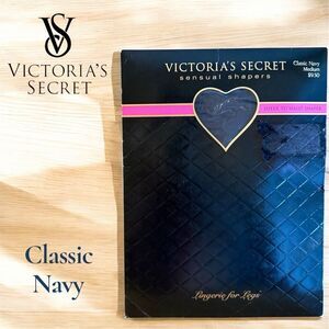 Victoria's Secret Women's Shaper Pantyhose Classic Navy Blue Sheer Tights